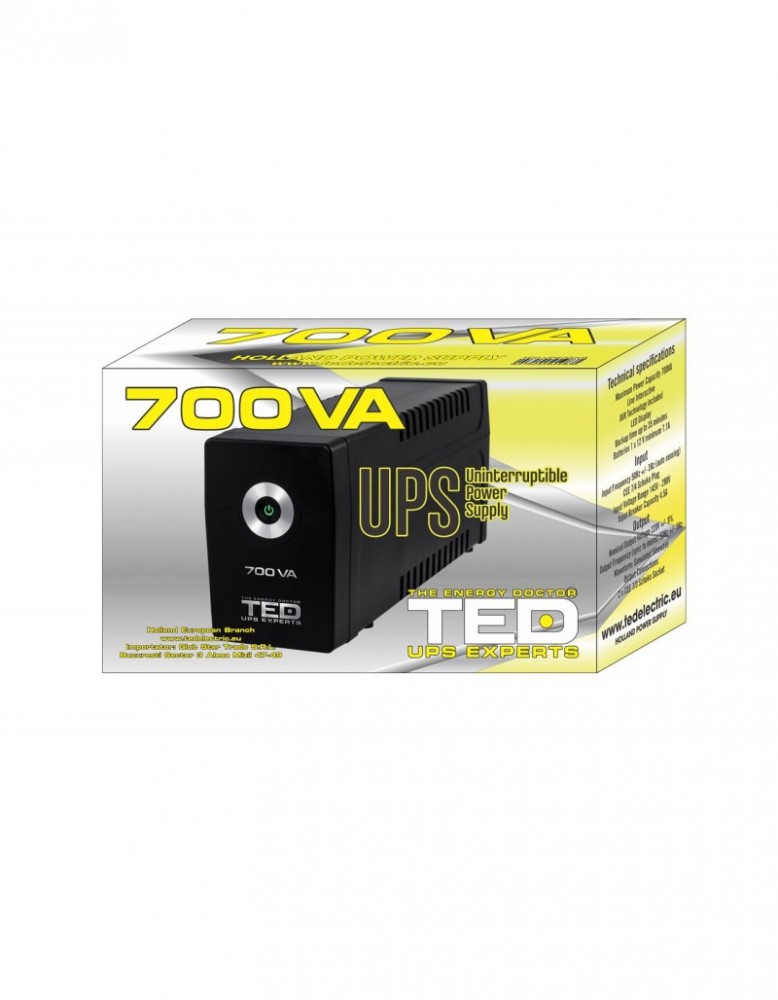 UPS 700VA / 400W LED Line Interactive cu stabilizator 2 iesiri schuko LED